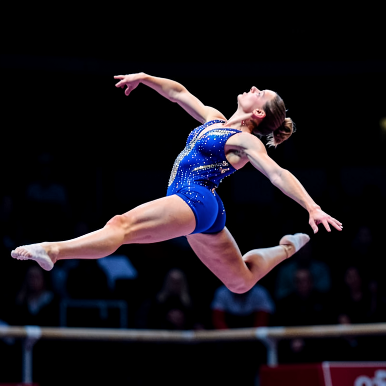 Reference-guided gymnast ring leap